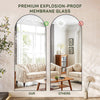IULULU Full-Length Wall Mirror, Shatter-Proof Glass, Floor/Hanging/Leaning, Aluminum Frame for Bedroom/Cloakroom