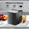 Buteny Countertop Ice Maker, Portable Ice Machine Self-Cleaning, 9 Cubes in 6 Mins, 26 lbs/24Hrs, 2 Sizes of Bullet Ice for Home Party Office,Elegant Black