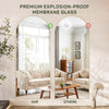 IULULU Full-Length Wall Mirror, Shatter-Proof Glass, Floor/Hanging/Leaning, Aluminum Frame for Bedroom/Cloakroom