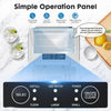 Buteny Portable Ice Maker – Self-Cleaning, 26lbs/24H, 9 Cubes in 6 Mins, 2 Bullet Ice Sizes, Quiet, with Scoop & Basket for Kitchen/Party