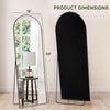 IULULU Full-Length Wall Mirror, Shatter-Proof Glass, Floor/Hanging/Leaning, Aluminum Frame for Bedroom/Cloakroom