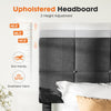 IULULU Bed Frame, Linen Upholstered Platform Bed with Headboard, No Box Spring Needed with 800LBS Solid Wooden Slats Support, No-Noise, Easy Assembly
