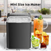Buteny Countertop Ice Maker, Portable Ice Machine Self-Cleaning, 9 Cubes in 6 Mins, 26 lbs/24Hrs, 2 Sizes of Bullet Ice for Home Party Office,Elegant Black