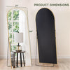 IULULU Full-Length Wall Mirror, Shatter-Proof Glass, Floor/Hanging/Leaning, Aluminum Frame for Bedroom/Cloakroom