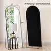 IULULU Full-Length Wall Mirror, Shatter-Proof Glass, Floor/Hanging/Leaning, Aluminum Frame for Bedroom/Cloakroom