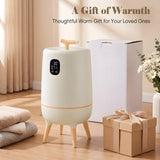 Atilioo Towel Warmer with Aroma Box, 20L Rapid Heated Towel Warmers Bucket with 8H Timer, Auto Shut Off, Fits Oversized Towels, Bathrobes, Blankets, Khaki