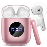 Atilioo Wireless Earbuds 40H Playtime, Deep Bass, LED Case, Waterproof Mic