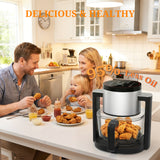 Atilioo 4.7 Qt Glass Air Fryer with 10 Presets Digital Touch, Compact Design, Quick & Easy Meals in Minutes, Gray