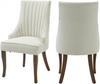 IULULU Dining Chairs, Upholstered Featuring Tufted Back Design and Solid Wood Legs Set of 2