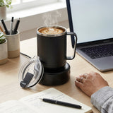 Atilioo 2 In 1 Coffee Mug Warmer & Cooler with Cup, 16.9oz Stainless Steel Beverage Tea Heating & Cooling Coaster and Lid