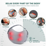 SKG 4D Shiatsu Back & Neck Massager with Heat and Vibration, Deep Tissue Kneading Pillow for Pain Relief, Cordless & Portable, Lumbar Support for Home, Car & Office Ideal Gift for Parents Men & Women