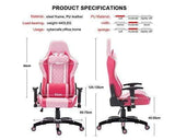 Pink Racing Computer Desk Gaming Chair - hoperacer.com