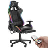 RGB LED Video Gaming Chair Office Desk Chair with Massage Lumbar Support