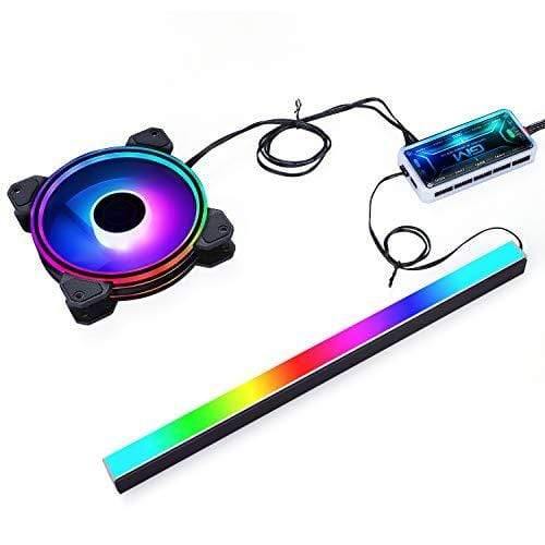 HopeRacer GIM 120mm RGB Case Fans and PC Light Strips for Gaming Case ...