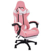 Gaming Chair with Footrest Adjustable Backrest Reclining Leather Office Chair