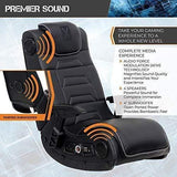 Leather Vibrating Floor Video Gaming Chair with Headrest  Support - hoperacer.com
