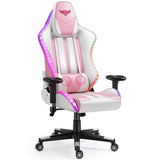 Posa-LED-Pink-Gaming-Chair-with-Massager