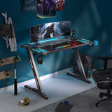 Z Shaped Gaming Desk - hoperacer.com