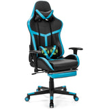 HopeRacer Massage Gaming Chair High Back Reclining Racing Chair with Footrest
