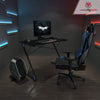 Z-Shaped Gaming Desk Racing with LED Light - hoperacer.com